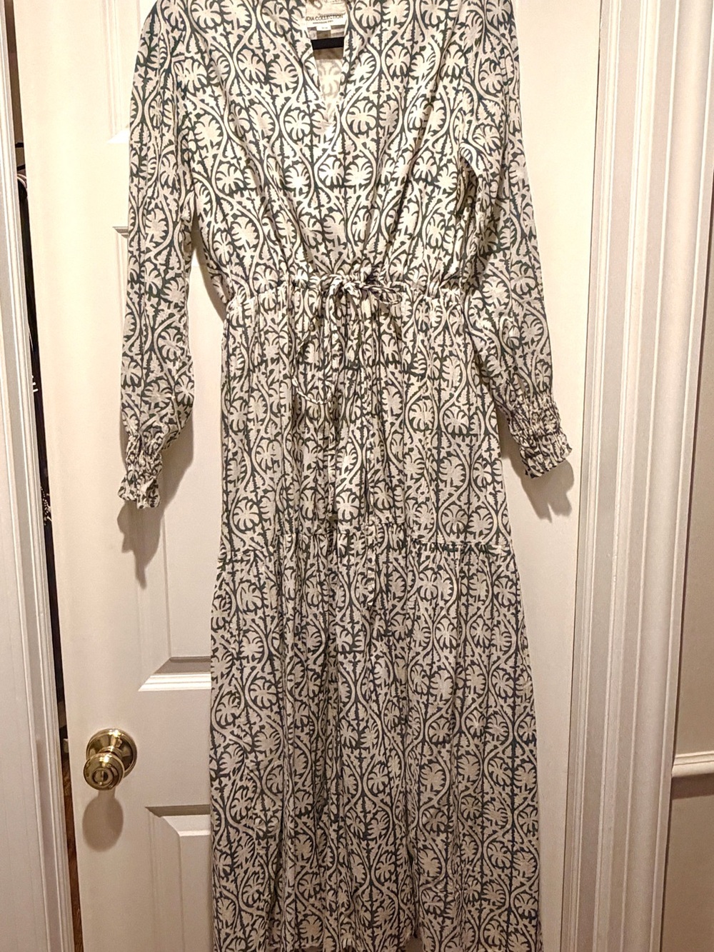 Emerson Fry India Collection Frances Maxi Dress - Green and White